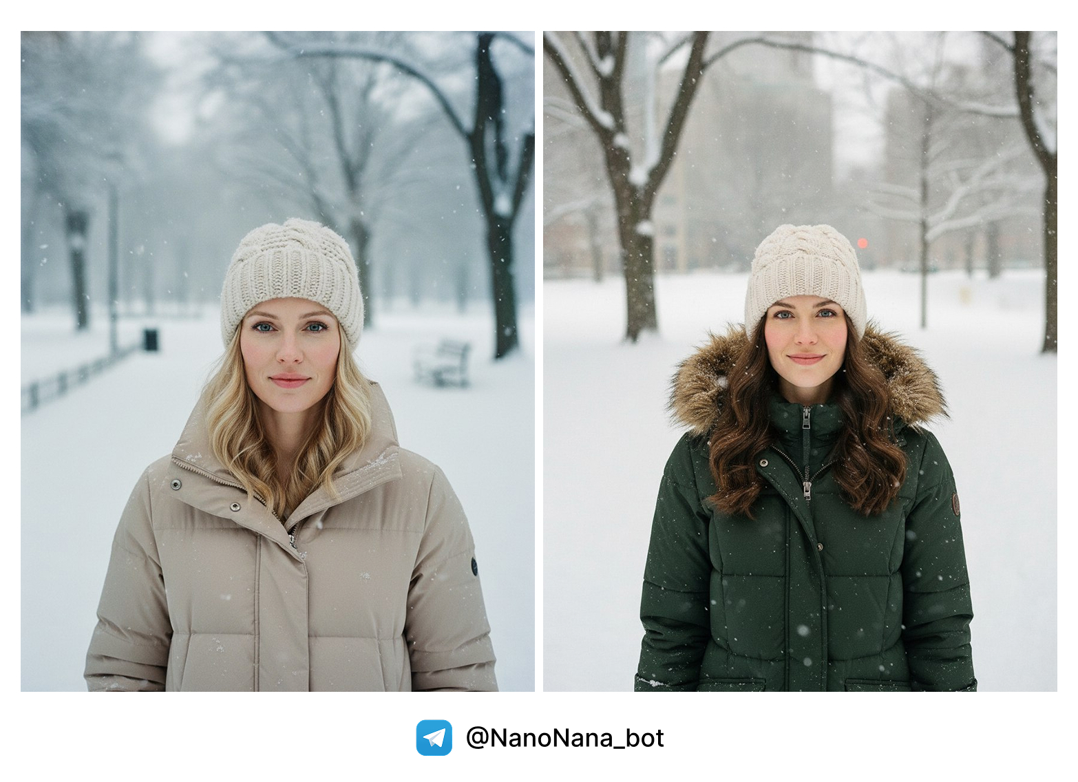 Нейрофото девушки в зимнем образе - уютная AI фотосессия