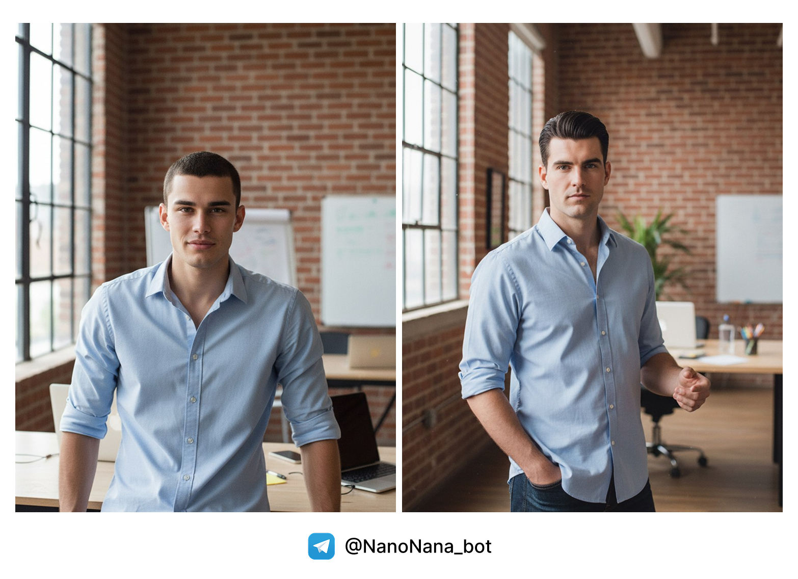 Нейрофото мужчины в офисе - бизнес портрет созданный AI