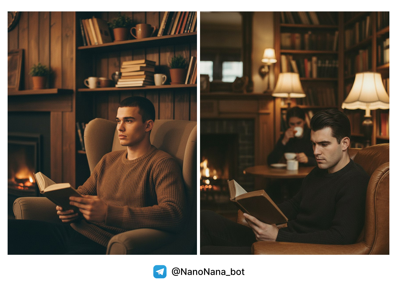 Результат: Читает книгу